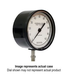 Perma-Cal 4.5 in. Test Gauge 0.25% Accuracy, No Flange, Bottom Fitting, 101NTMXXXA21, black case