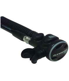 Atomic Aquatics 14-0101-3P SS1 Safe Second Stainless Octopus Regulator/Inflator in Titanium Black