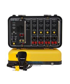 Amron 2840A-11 Four-Diver Portable Communicator with Outdoor AC Power Module and Intl. Locking Power Cord