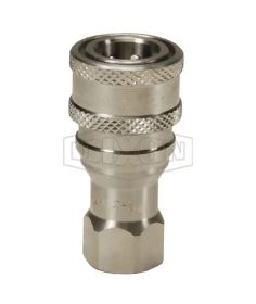 Dixon 2HF2-SS H-Series ISO-B Poppet Valve Female Threaded Coupler 1/4 In. Body X 1/4 In. FNPT - 316 SS