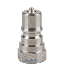 Dixon H2F2-SS - H-Series ISO-B Valved Female Plug 1/4 In. FNPT, 316 SS
