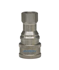 Dixon 2HF2-S H-Series ISO-B Poppet Valve Female Threaded Coupler 1/4 In. Body X 1/4 In. FNPT - 303 SS