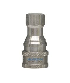 Dixon 2HF2-S-LS - H-Series ISO-B Poppet Valve Female Threaded Coupler 1/4 In. Body X 1/4 In. FNPT - 303 SS W/Locking Sleeve