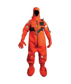 Mustang Survival Neoprene Cold Water Immersion Suit with Harness - Red