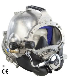 Kirby Morgan 37SS Stainless Steel Commercial Diving Helmet with Male Waterproof Connectors 500-101