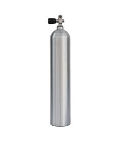 Thunderbird Cylinders - 40 Cubic Feet Aluminum Tank with Standard Thermo K-Valve - Brushed No Coat AL40BNC