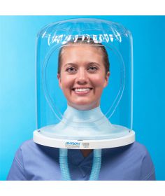 Amron International 8891-03 Hyperbaric Oxygen Treatment Hood Assembly with Untrimmed Silicone Neck Seal, Neck Ring with O-ring, and Multi-Purpose Access Port