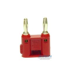 Amron International 14001R Dual-Pin Banana Plug - Red
