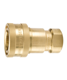 Parker BH4-60 60 Series Brass Female Coupler, 1/2 In. NPTF, 12 GPM
