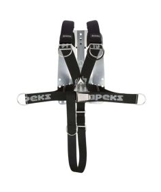 Apeks Deluxe Webbed Harness w/ Plate in Black / Grey, BT1360110, BT1370110