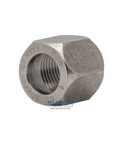 8 BTX-SS Nut 37° Flare, 1/2 JIC, 3/4-16 Thread, SS