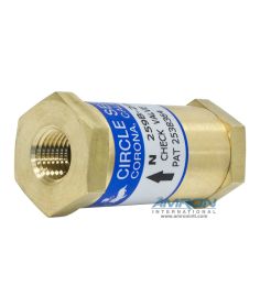 Circle Seal 259B-2PP-.15 - Series 200 Female Pipe Check Valve - 1/4 in. - Brass - Buna-N O-Ring - Crack Pressure .15