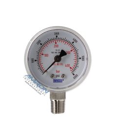 Tescom 2 in. Diameter 316 SS Gauge 1/4 in. NPT 600 PSIG(415 Bar)