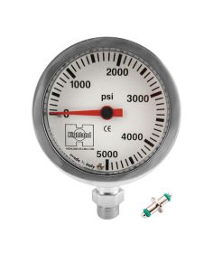 Highland (XS SCUBA) 2 in. Brass and Glass Pressure Gauge HL301