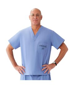 Hyperbaric Scrub Top - Ceil Blue