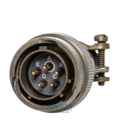 5-Pin Male Straight Plug w/ Strain Relief