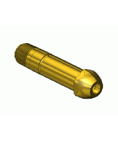 CGA Nipple - 1/4 NPT 2-1/2 in. Long - Brass