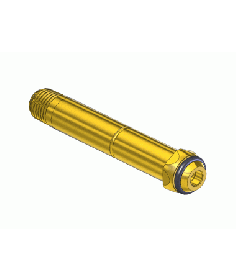 CGA Hand Tight Nipple 1/4 NPT 3-1/2 inch long with O-ring - Brass - GF-4132
