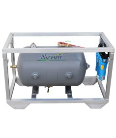 Nuvair Framed 60 Gallon Horizontal ASME Volume Tank Air Filtration System NUV-7084