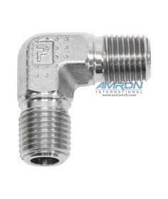 Parker CR Male Pipe Elbow NPT Stainless Steel CR-SS-1/4
