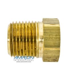 Parker PTR Pipe Thread Reducer 1/2 x 1/4 inch NPT - Brass - PTR-B-1/2X1/4