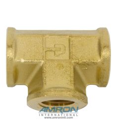 Parker Union Tee 1/4 inch FNPT - Brass 1203P-4