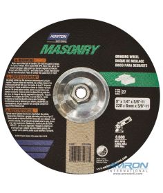 Stanley 02588 Grinding Wheel for Masonry - 9 in. dia. 5/8 in. - 11 Thread