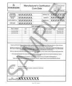 Tescom Cure Date Certificate for O-Ring and Rubber Material TES-CUREDATE-REG