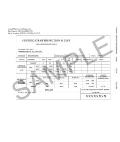 Tescom Material Certificate for Body TES-MATERIAL-CERT
