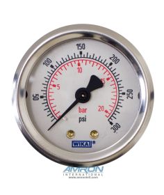 Wika Model 212.53 Bourdon Tube Dry Case Pressure Gauge 2.5 in 0-300 PSI 1/4 in
