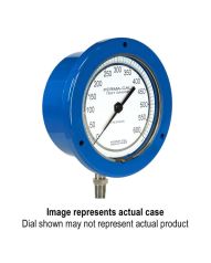Perma-Cal 4.5 In. Precision Test Gauge 0.25% Accuracy, Front Flange, Blue Case