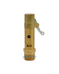 Kingston Valves ASME Code Safety Valve Brass 1 in. NPT, SS Ball & Spring, High Flow, Set at 75 PSI - P/N: 119CSS-6-075