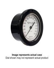 Perma-Cal 4.5 In. Dial Compound Process Rear Mount Gauge 1% Accuracy Full Scale, 0.5% Accuracy Mid Scale, Black Case, 30 INHG-0-30 PSI