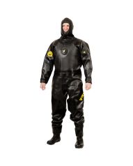 Viking Protech II Dry Suit Double Wide X-Large W/QNS & Combine Hood/Neck Seal Large in Black
