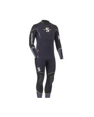 Sport Steamer, 5 mm, Back Zip, Men's Wetsuit (Black/Yellow)