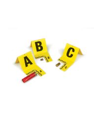 Forensics Source ID Tents, Cut-Out A-Z, Yellow