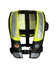 Mustang Survival Inflatable PFD with HIT (Auto Hydrostatic) with SOLAS Reflective Tape - Yellow-Green - Adult Universal
