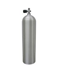 Thunderbird Cylinders Aluminum Cylinder Tank with Thermo PRO Valve - Neutral Brushed No Coat 100 CU FT (3300 PSI) - P/N: AL100BNC