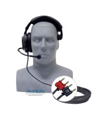 Amron Deluxe Headset Single Muff with Dual Banana Plugs 2401SM-28