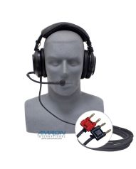 Amron Deluxe Headset with Boom Mic and Dual Banana Plugs 2401-28 