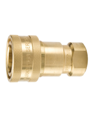 Parker BH4-60 60 Series Brass Female Coupler, 1/2 In. NPTF, 12 GPM