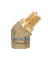 Parker 1/4 CD45-B Pipe Elbow 45° 1/4-18 NPTF X 1/4-18 NPTF - Brass - P/N: CD-45-B-1/4