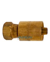 Fibron 3/8 inch #6 JIC Hose Fitting Swageable Phosphor-Bronze FPBSF/M/06-06JIC