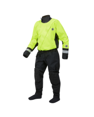 Water Rescue Dry Suit with Adjustable Neck Seal in Fluorescent Yellow-Green/Black - MSD576