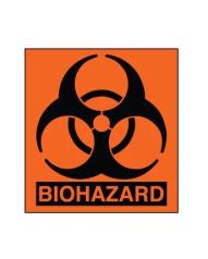 Forensics Source Biohazard Labels 1 in. x 1 in. (Pack of 100)