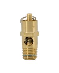 Kingston Valves KSV10-2-125 ASME Code Safety Valve Brass, 1/4 In. NPT, Soft Seat, High Capacity, Set at 125 PSI