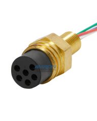 Micro Wet Bulkhead Connector 6-Way Female MCBH6F