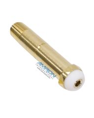 CGA Hand Tight Nipple 1/4 inch NPT 3 inch long with Soft Tip -  Brass GF-4134