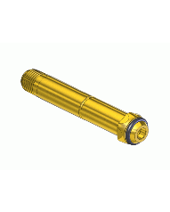 CGA Hand Tight Nipple 1/4 NPT 3-1/2 inch long with O-ring - Brass - GF-4132