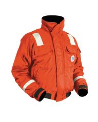 Mustang Survival Classic Flotation Bomber Jacket with SOLAS Reflective Tape - Orange